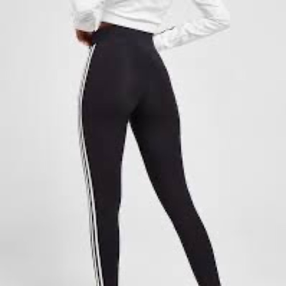 Adidas Women's D2m 3 Stripes High-Rise Long Tights, Size XL - Picture 9 of 13